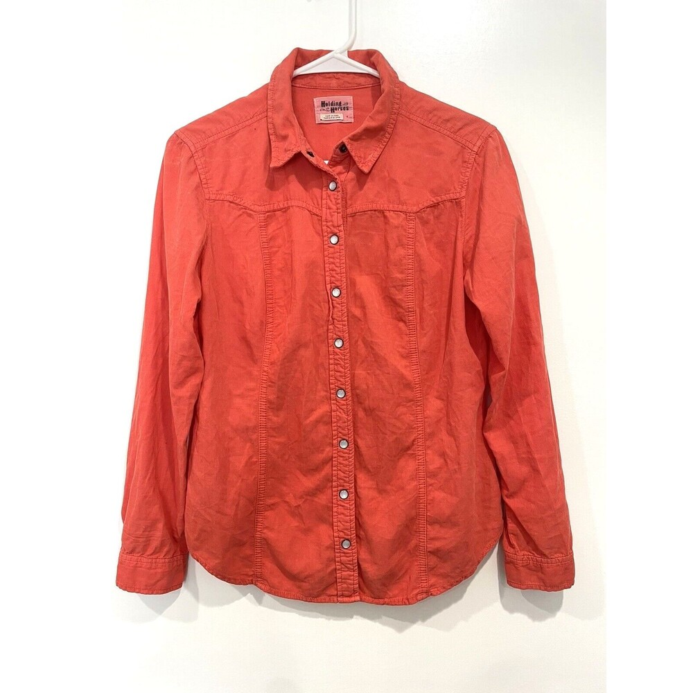 Madewell Women's Coral Button-Down Shirt